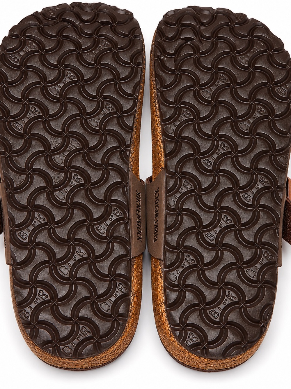 Birkenstock Brown Thong Sandals with Copper Buckles - Picture 4 of 4